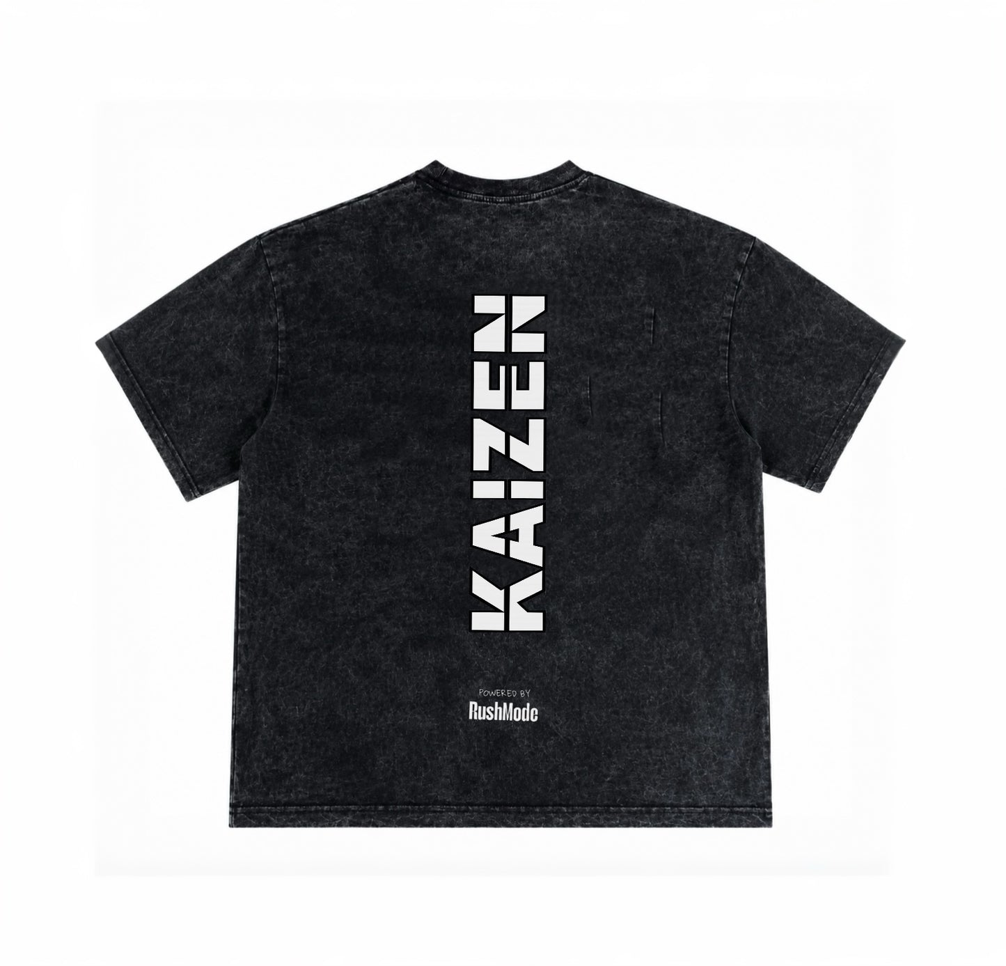 “Kaizen” Black Acid Wash Oversized T-shirt