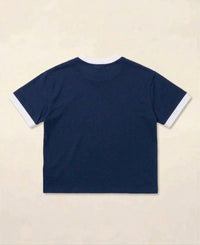 Navy & White Ringer tee