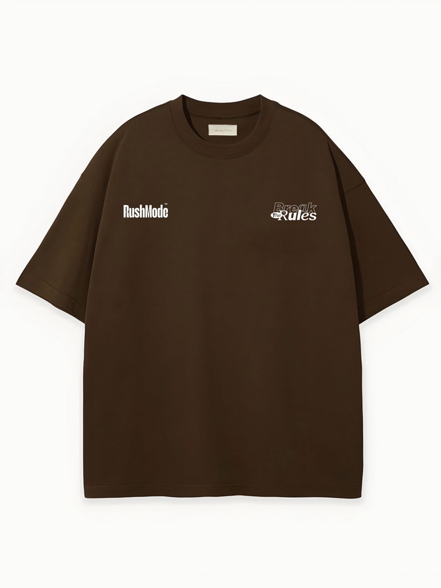 “Hustle With Heart” Brown Oversized T-shirt